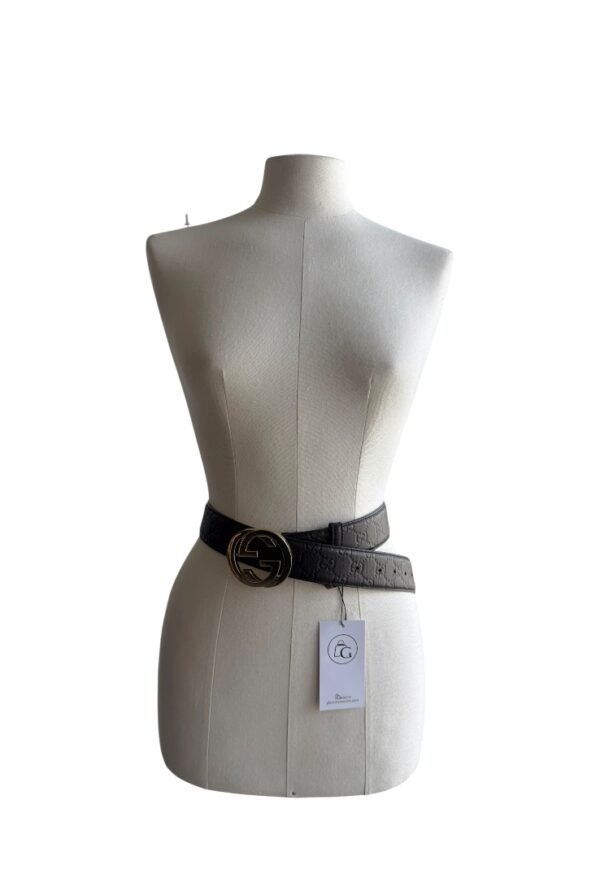 GUCCI -  INTERLOCKING MONOGRAM BELT - Image 3